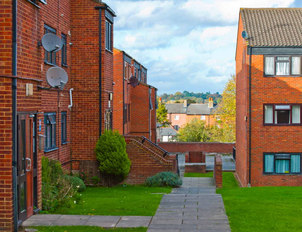 Photo showing council housing in Hackney