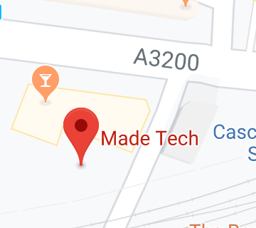 Image showing the google maps pin for the Made Tech office in London
