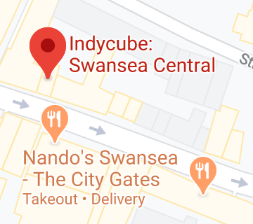Image showing the google maps pin for the Made Tech office in Swansea