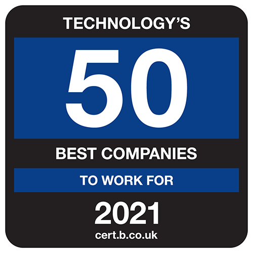 Bert B Technology's 50 Best Companies to work for 2021 certification