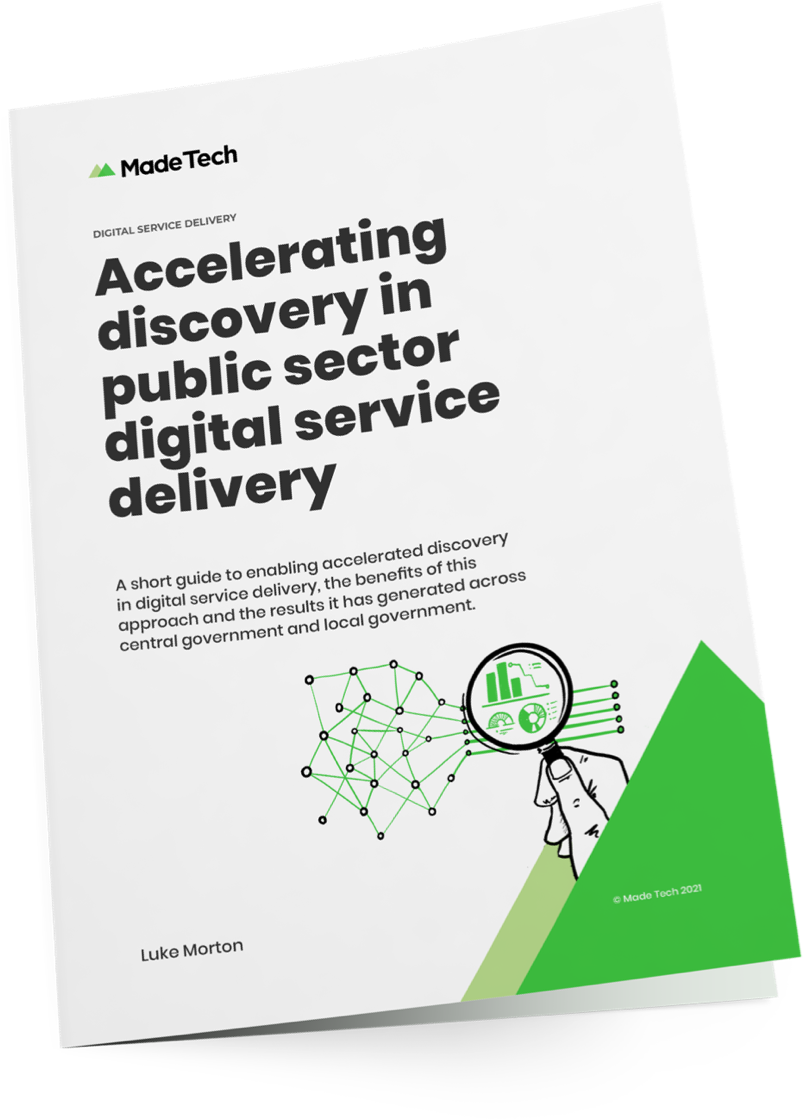Accelerating discovery in public sector digital service delivery whitepaper cover