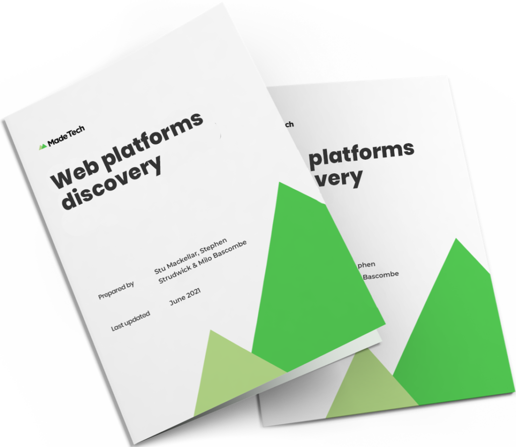 Photo of web platforms discovery pamphlet