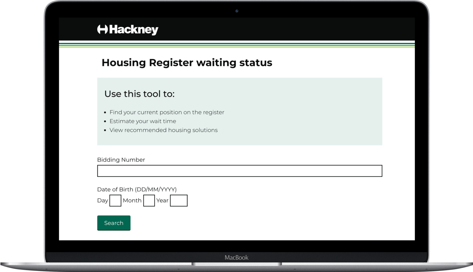 Housing collection at Hackney Council Made Tech