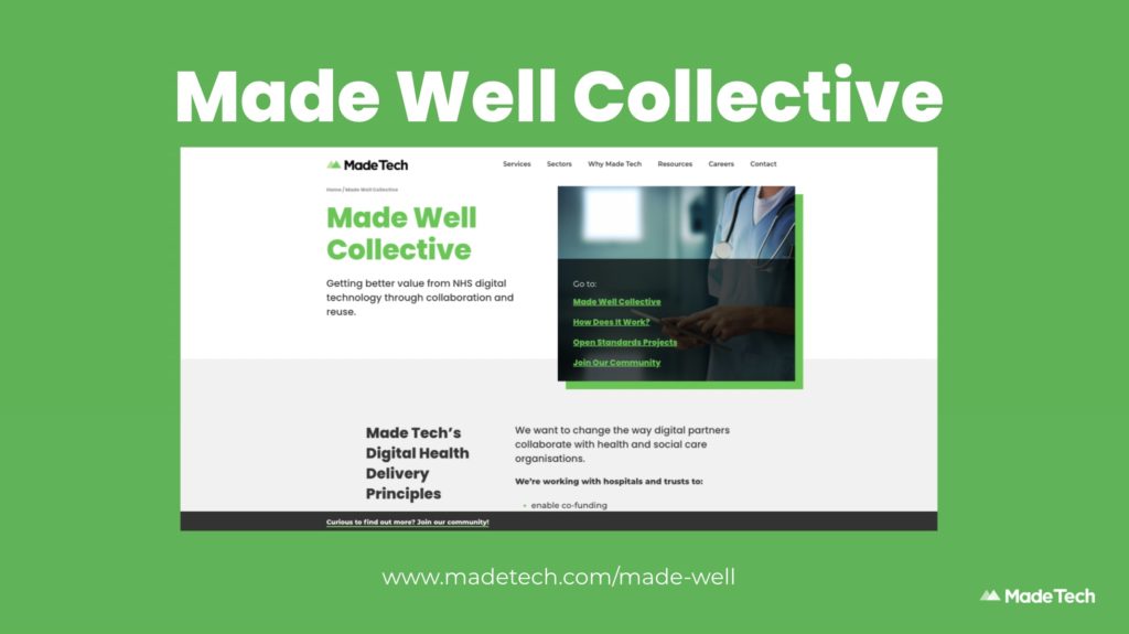 Screenshot of the Made Well Collective site