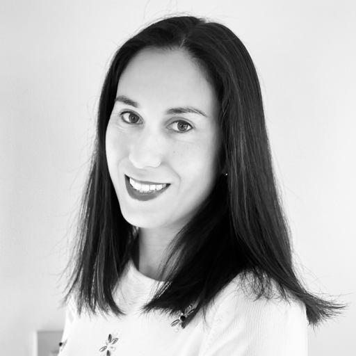 Black and white photo of Laura Poblete