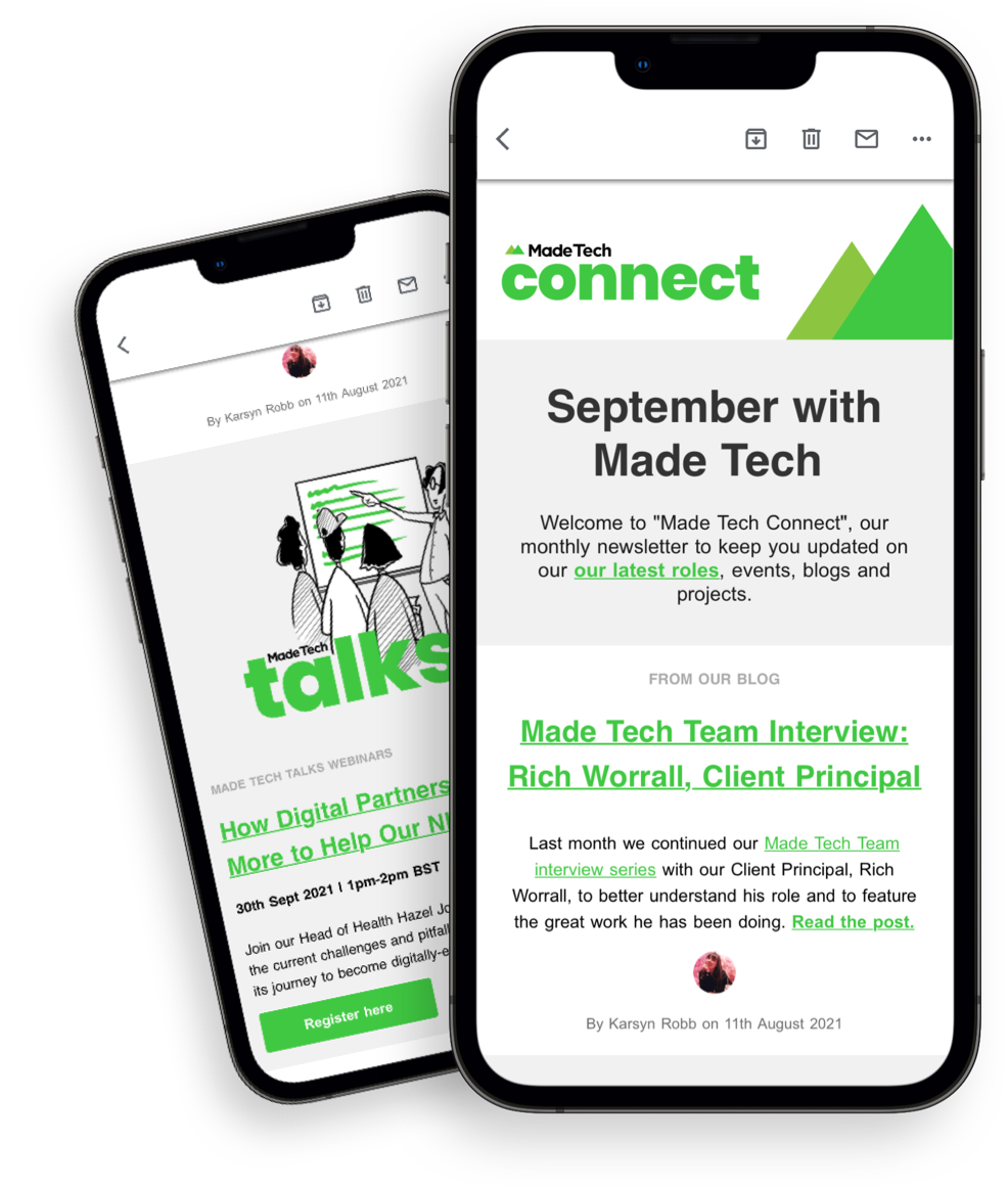 Connect newsletter on mobile