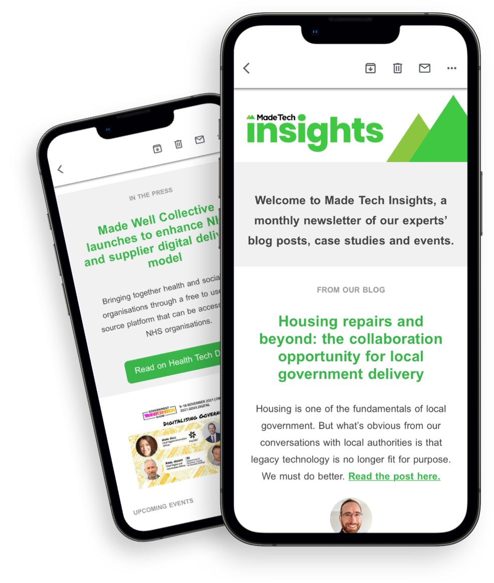Insights newsletter on mobile