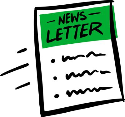 Illustration showing a newsletter