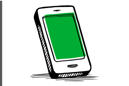 Illustration of a mobile phone