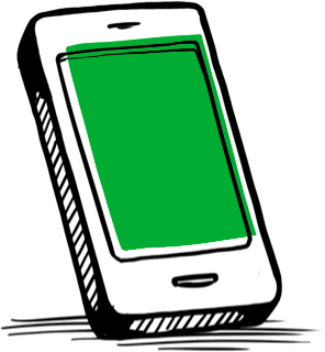 Illustration of a mobile phone