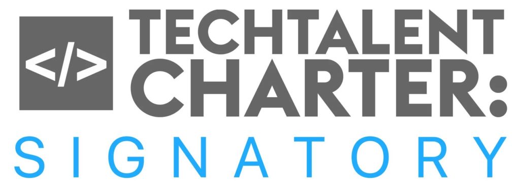 Image of Tech Talent Charter: Signatory text in grey and blue