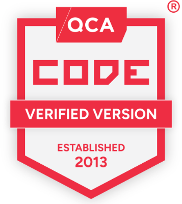 QCA Code Verified Version Badge